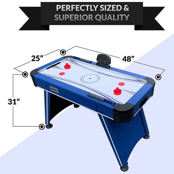 air hockey table dimensions